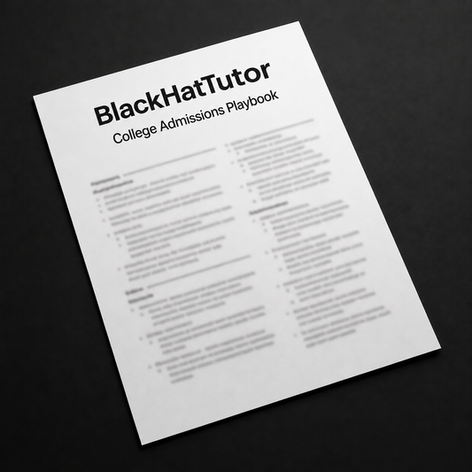 College Admissions Playbook