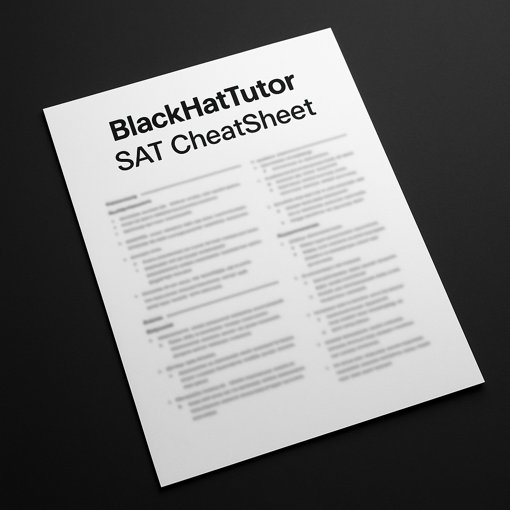 BlackHatTutor SAT CheatSheet